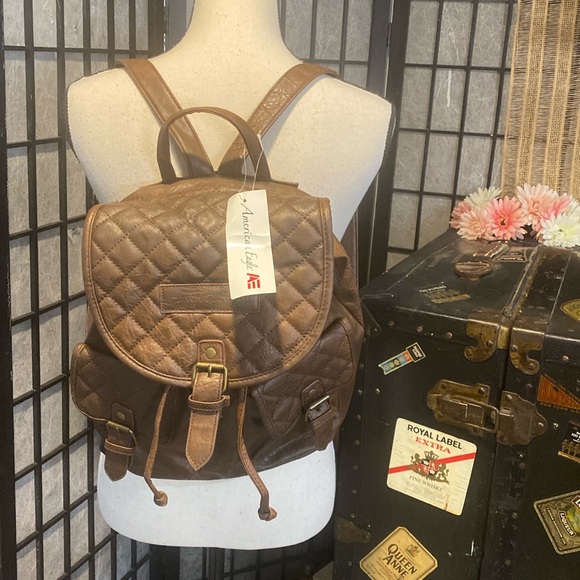 17 laptop backpack for women Vintage Crazy Horse Leather Backpack for 17 Inch Laptop main image 0